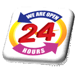 We Are Open 24 hours Logo PNG Vector (EPS) Free Download