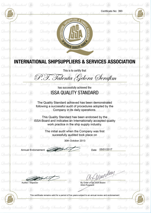 ISSA Member Certificated